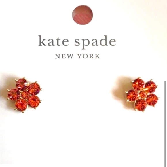 Kate Spade Flower Studs Coral NWT - Picture 2 of 4